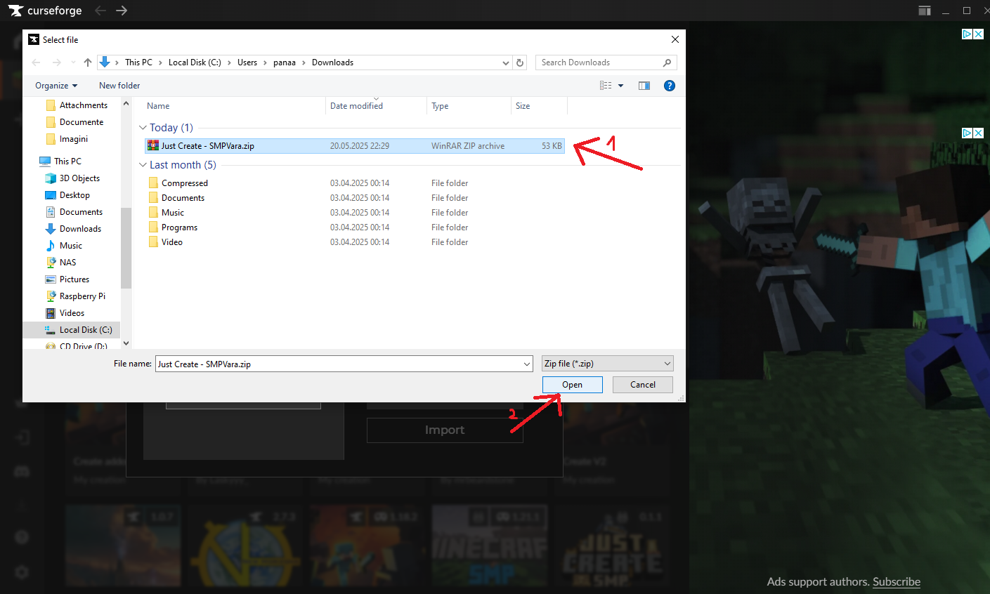 CurseForge App Screenshot