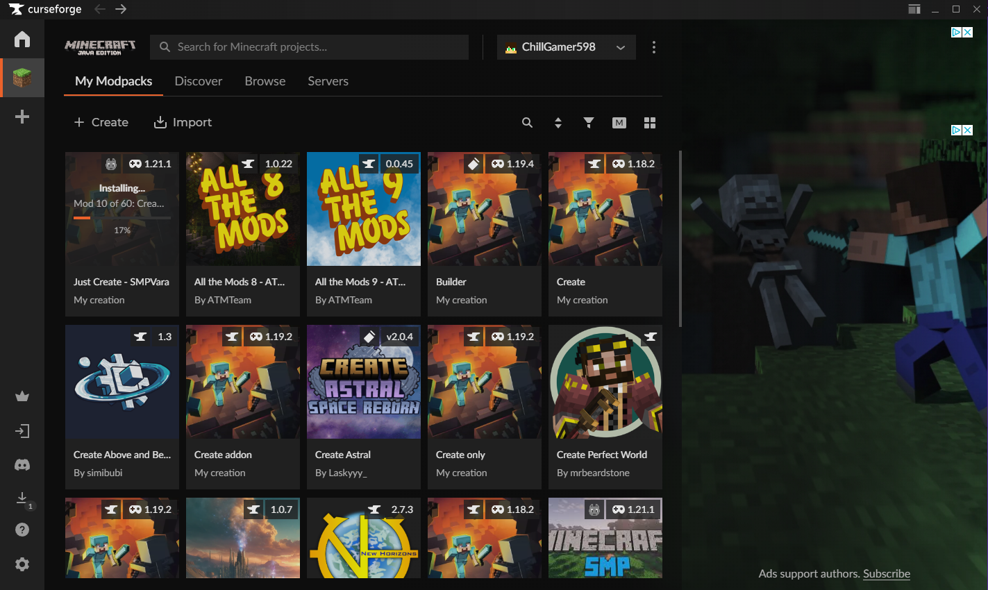 CurseForge App Screenshot